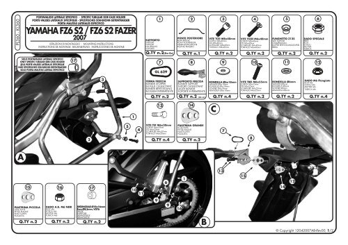 yamaha fz6 s2 / fz6 s2 fazer 2007 - Givi