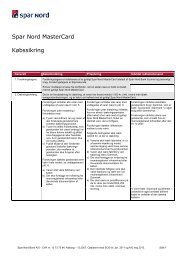 KÃ¸bsforsikringsbetingelser (pdf) - Spar Nord