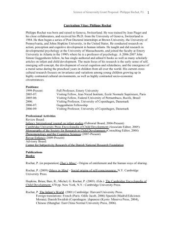 Curriculum Vitae - Psychology - Emory University
