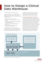 How to Design a Clinical Data Warehouse - NNIT