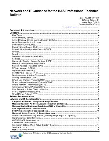 Network and IT Guidance for the BAS Professional Technical Bulletin