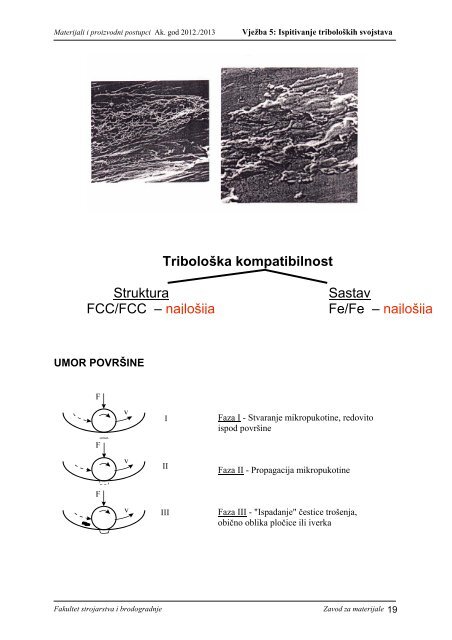 (PODLOGE za vjeÅ¾be iz podruÄja materijala) Zagreb, 2012 - FSB