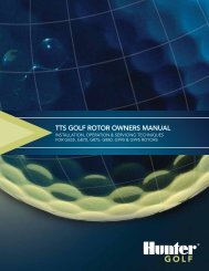 TTS Golf RoToR oWNERS MANUAl - Hunter Industries