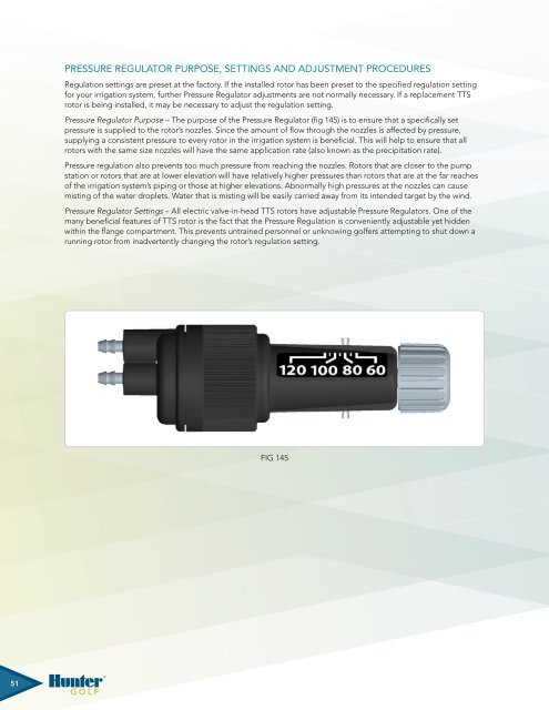 TTS Golf RoToR oWNERS MANUAl - Hunter Industries