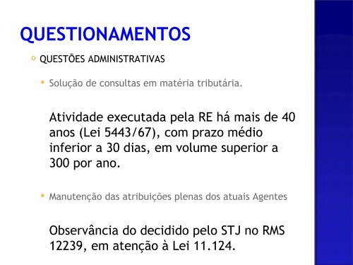 Projetos Plano de Carreira na SEFAZ.