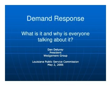 Demand Response - Louisiana Public Service Commission