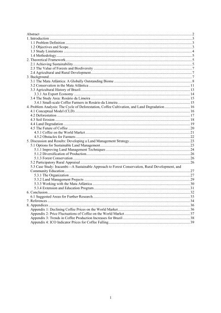 Deforestation, Coffee Cultivation, and Land Degradation ... - lumes