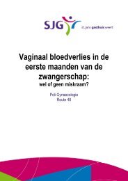 Vaginaal bloedverlies 1ste maand zwangerschap - SJG Weert