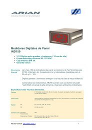 Medidores Digitales de Panel IND150 - Arian S. A.
