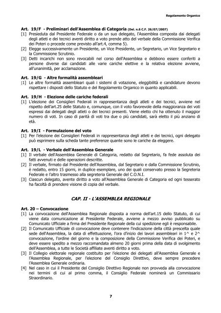 nuovo regolamento organico della federazione italiana pallacanestro