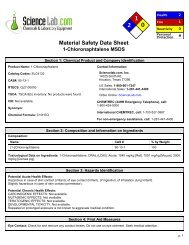 Material Safety Data Sheet 1-Chloronaphtalene MSDS