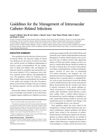 Guidelines for the Management of Intravascular ... - ResearchGate