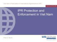 IPR Protection and Enforcement in Viet Nam - US-Vietnam Trade ...