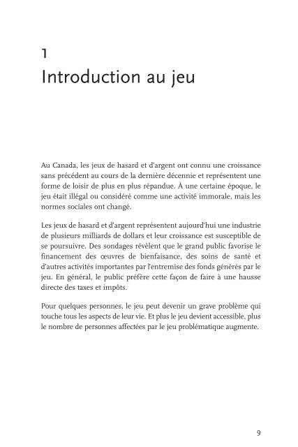 Jeu problÃ©matique - ProblemGambling.ca