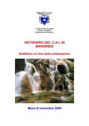 NOTIZIARIO DEL C.A.I. DI MANERBIO - CAI Manerbio