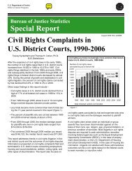 Civil Rights Complaints in US District Courts, 1990-2006 - Bureau of ...