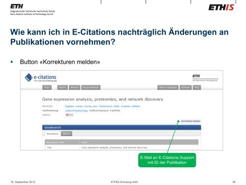 ETHIS-Schulung AAA - ETH ZÃƒÂ¼rich