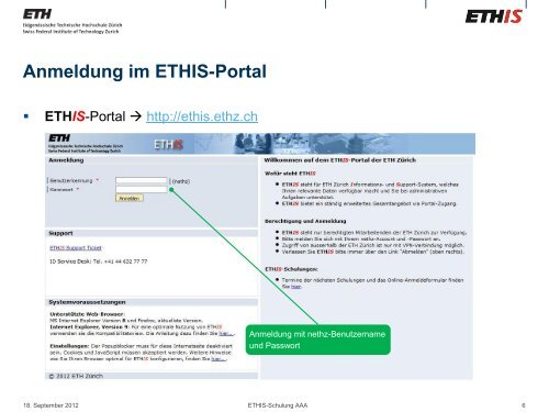 ETHIS-Schulung AAA - ETH ZÃƒÂ¼rich