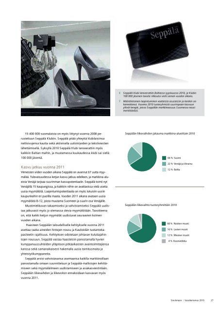 Vuosikertomus 2010 - Stockmann Group