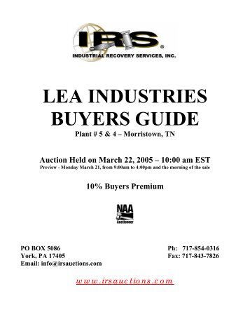 Buyer's Guide - IRS Auctions!