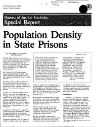 Population Density in State Prisons - Bureau of Justice Statistics