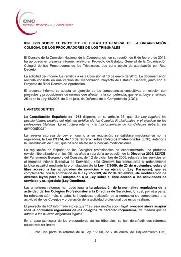 Informe relativo al Proyecto de Estatuto General de la OrganizaciÃ³n ...