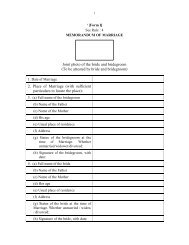 Downloadable Forms relating to Hindu Marriage - Government of ...