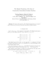 The Hankel Transform of the Sum of Consecutive Generalized ...