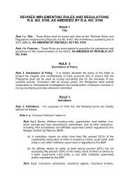 revised implementing rules and regulations ra no. 9160 - Planters ...