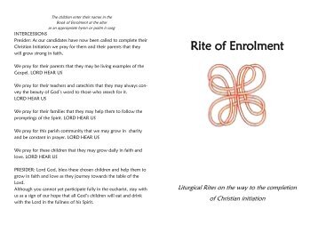 Rite of Enrolment