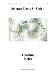 Science Focus 8 - Unit 1 Teaching Notes - Ed Quest