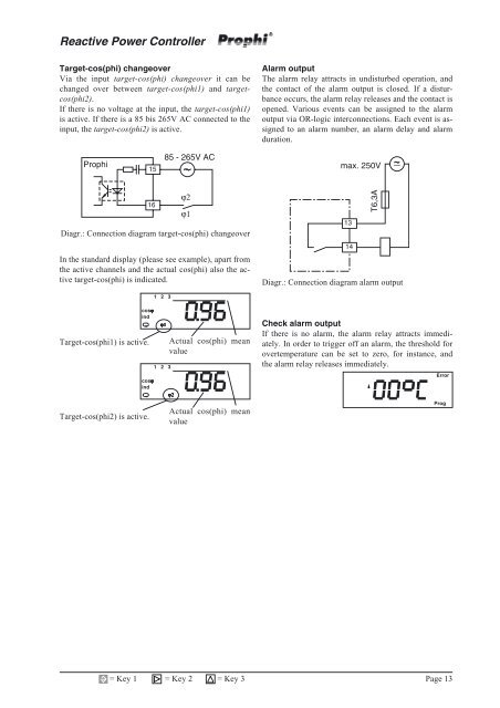 Reactive Power Controller Operating instructions