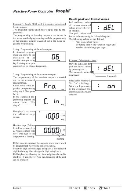 Reactive Power Controller Operating instructions