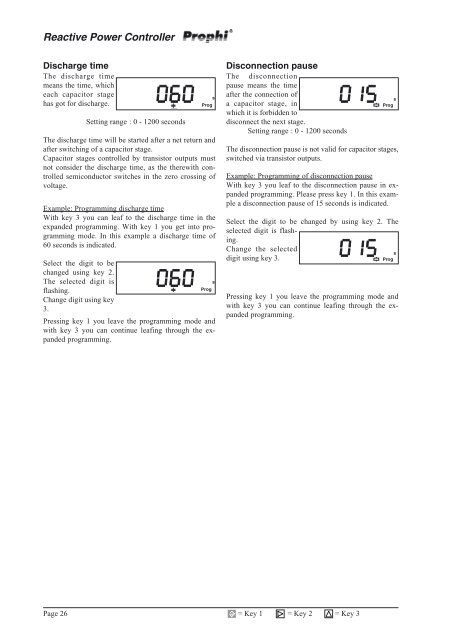 Reactive Power Controller Operating instructions