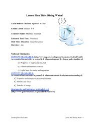 Lesson Plan Title: Rising Water! - Learning Point Associates