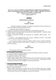 Regolamento per la concessione in diritto di superficie e per il ...