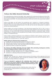 Professor Alan Walker Memorial Scholarship - ntgpe