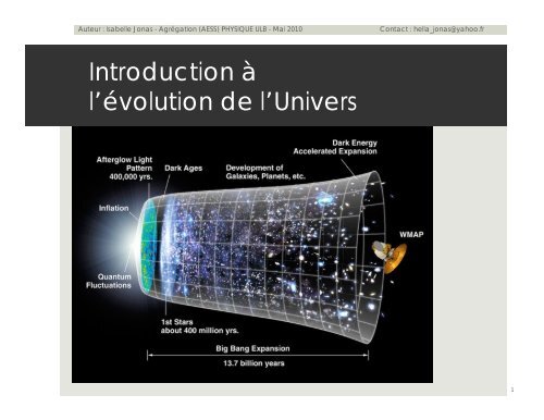 Introduction à l'évolution de l'Univers - IIHE