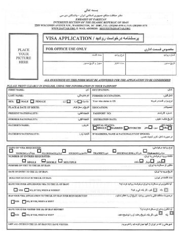 Visa Form - Travel Document