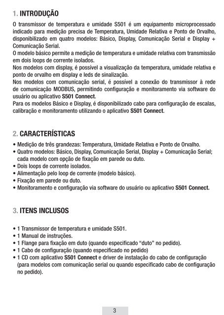 Manual de InstruÃ§Ãµes S501.indd - Contemp