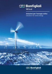 Soluzioni per l'energia eolica Solutions for wind energy - Bonfiglioli