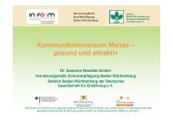 Kommunikationsraum Mensa – gesund und attraktiv