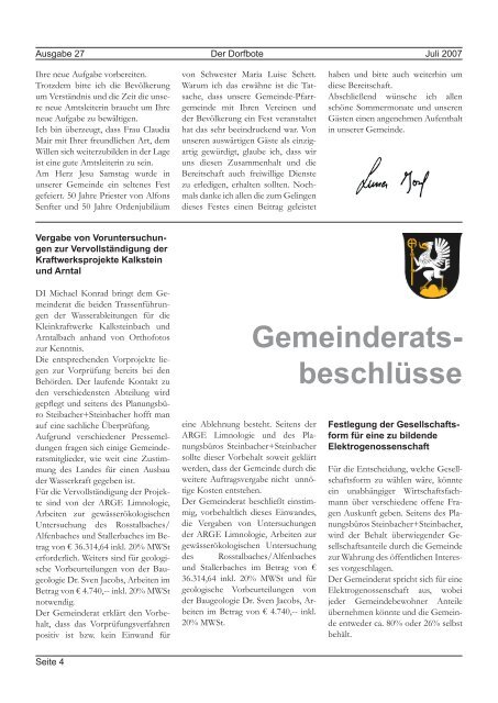 Ausgabe 27 Der Dorfbote Juli 2007 - Gemeinde Innervillgraten