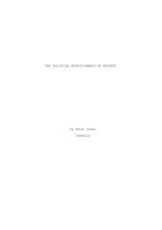 THE POLITICAL EFFECTIVENESS OF PROTEST by Peter Jones ...