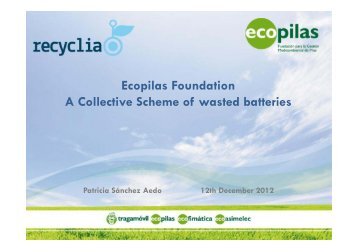 Ecopilas Foundation A Collective Scheme of wasted batteries