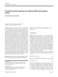 Smooth functional tempering for nonlinear differential equation models