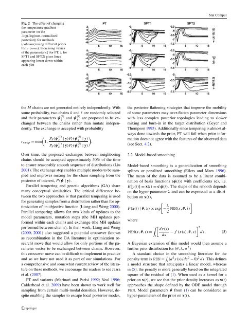 Smooth functional tempering for nonlinear differential equation models