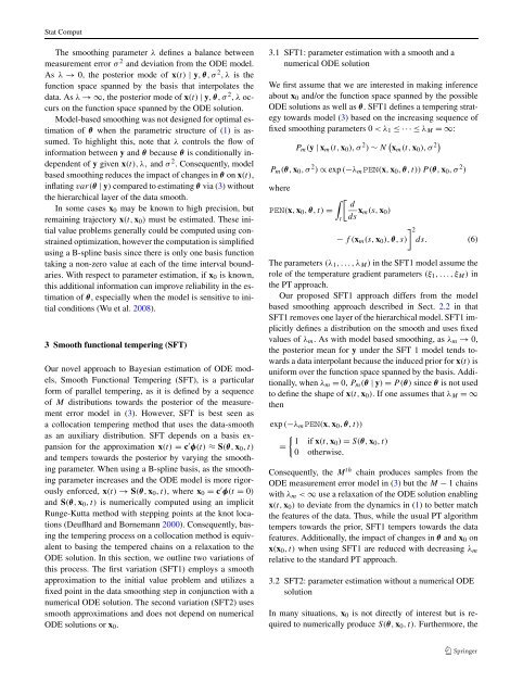 Smooth functional tempering for nonlinear differential equation models