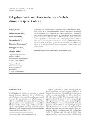 Sol-gel synthesis and characterization of cobalt chromium spinel ...