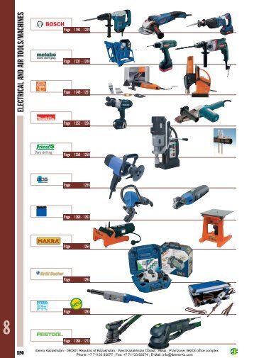 electrical and air tools/machines - Ibemo Kazakhstan Ltd - The ...